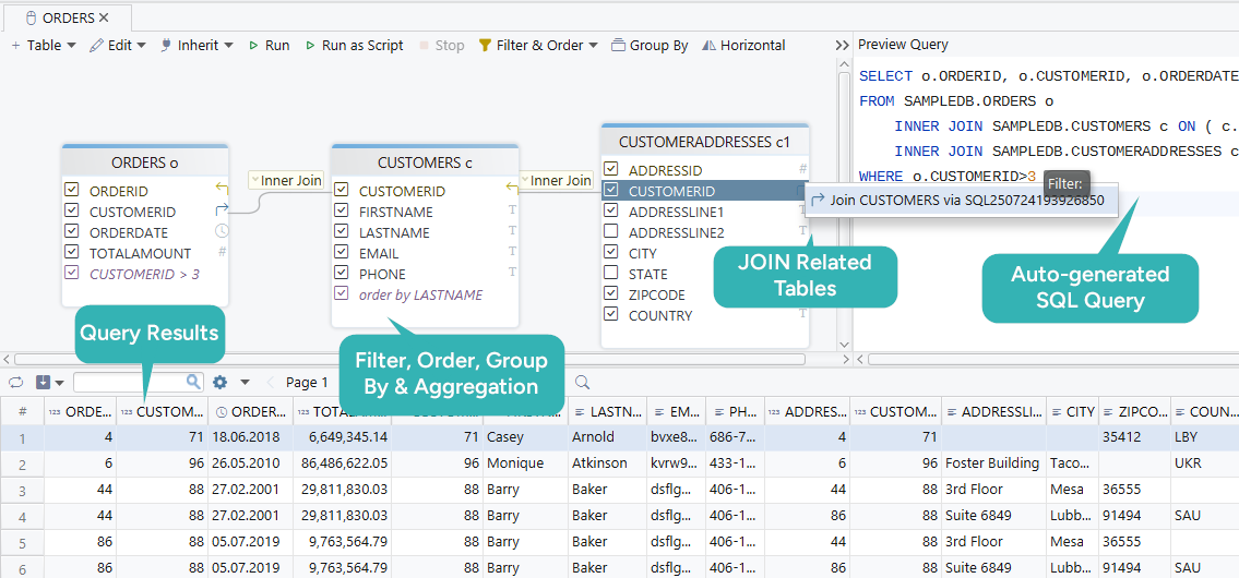 Visual Query Builder