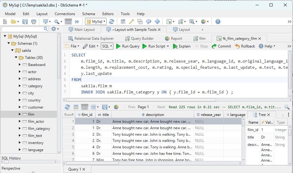 SQL Query Editor alt >