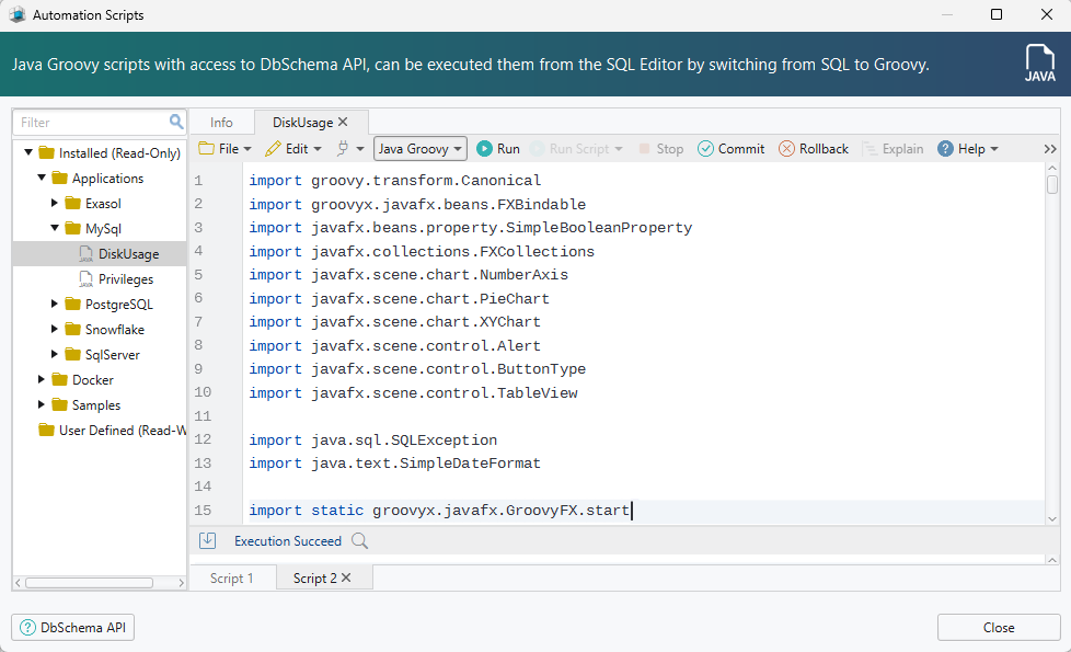 DbSchema Process Automation