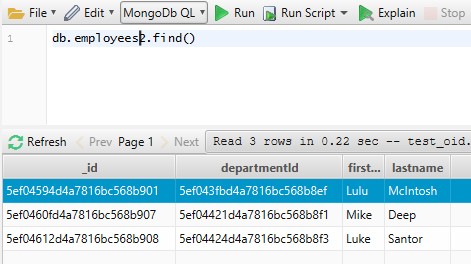 MongoDB Query Editor