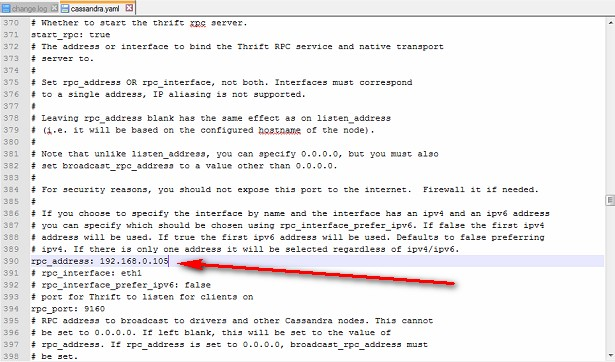 Setup Cassandra rpc_address