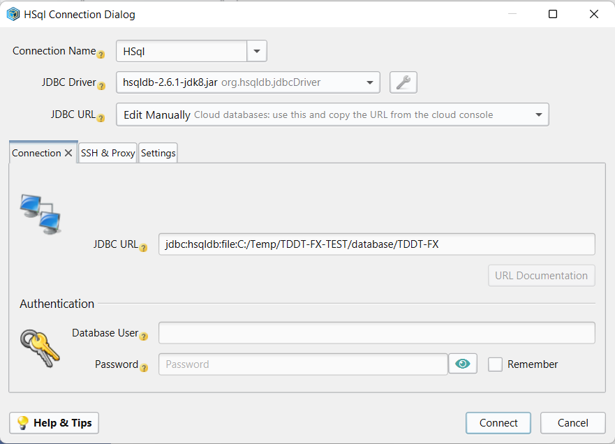 Connect to ODB database from DbSchema