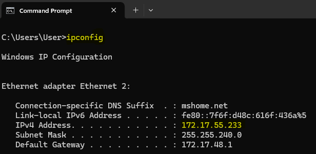 IPConfig Windows