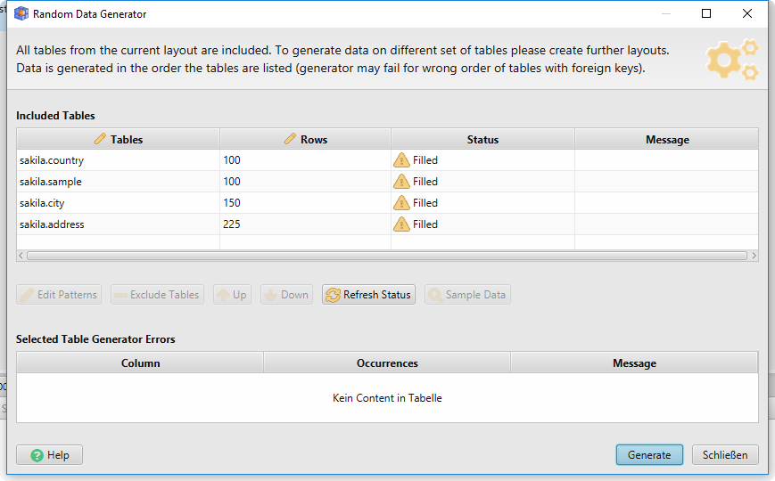 Database Data Data Generator