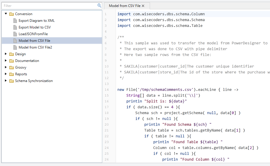 Export the design model using automation scripts.