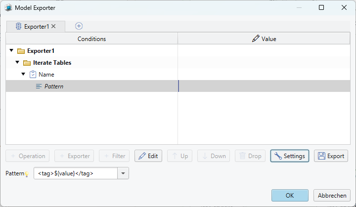 Export the design model using the export dialog.