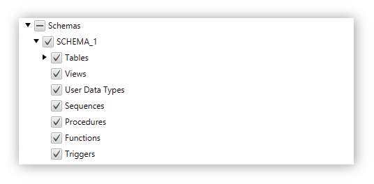 Choose schema to create or upgrade