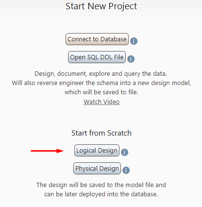 Design a logical schema using DbSchema.