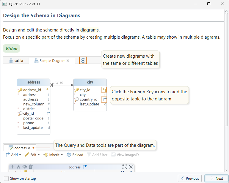 Connect to a database in DbSchema