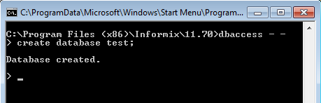 How to create database in Informix