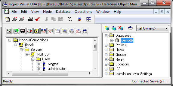 Informix Visual DBA