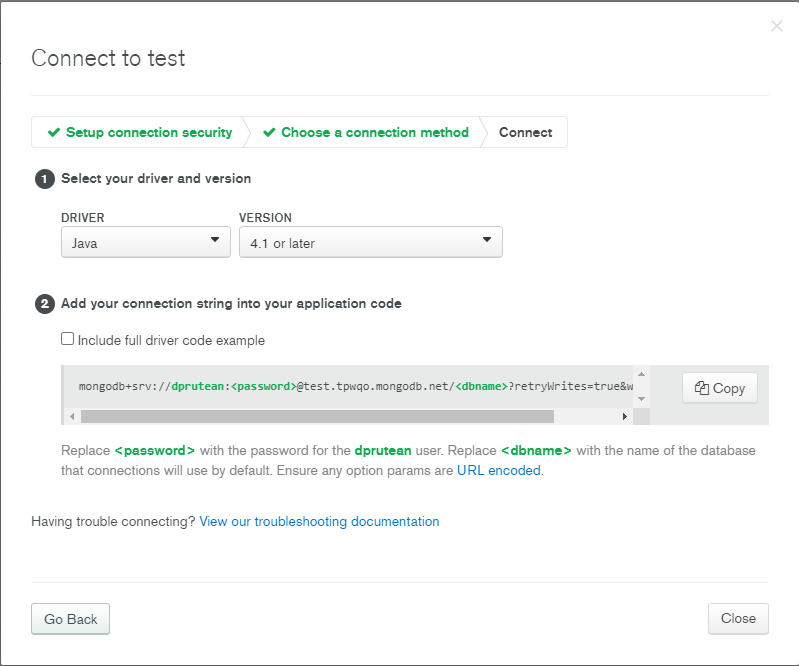 MongoDB Atlas Console