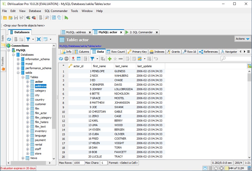 dbvisualizer interface