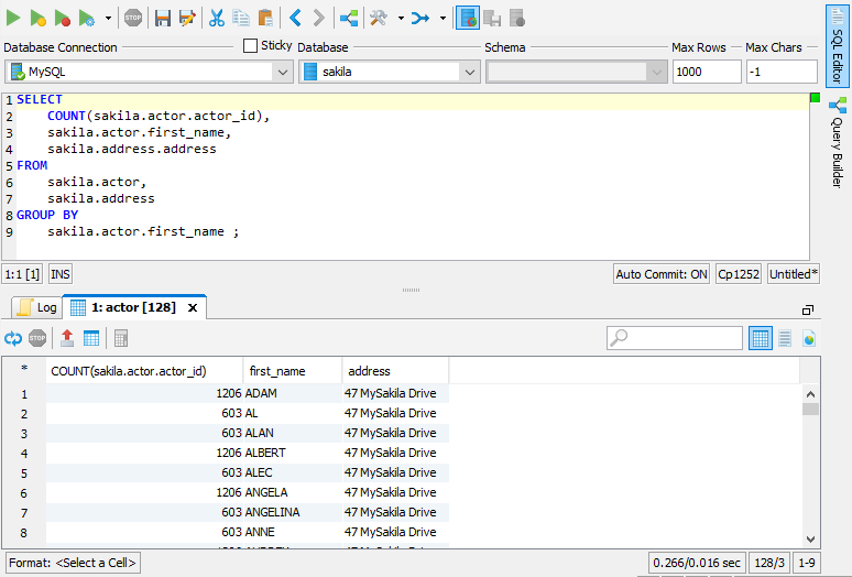 dbvisualizer sql editor