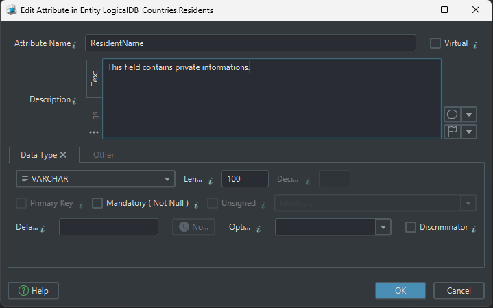 Comments & Tags for Logical Design