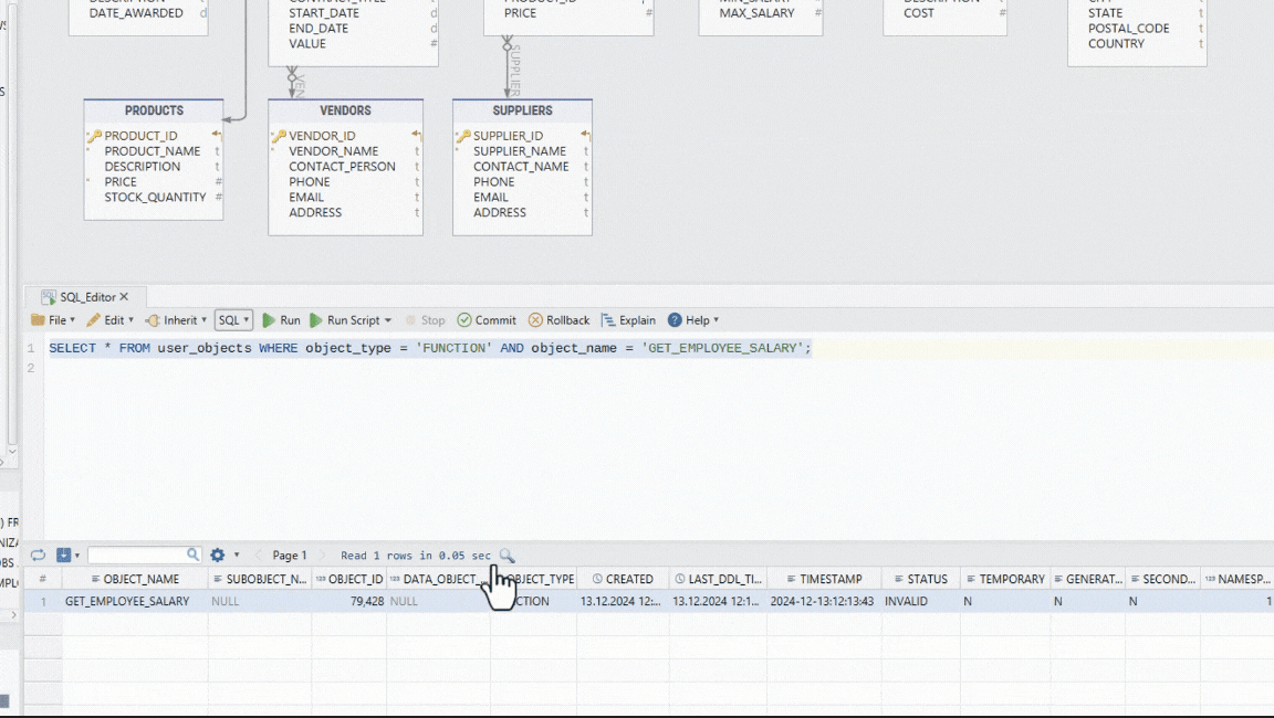 Pl-SQL Code for Oracle