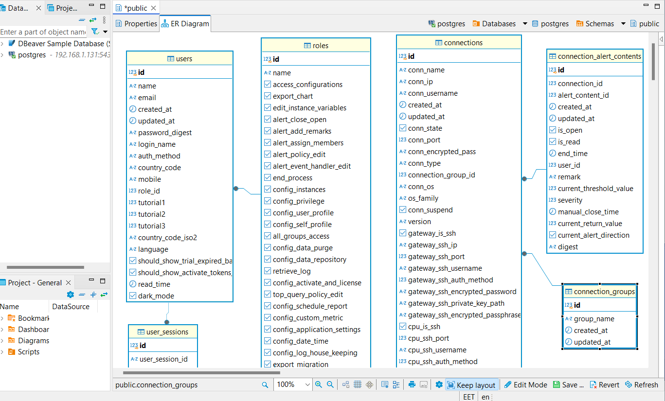 DBeaver interface