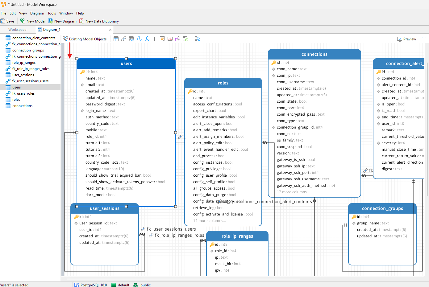 Navicat interface
