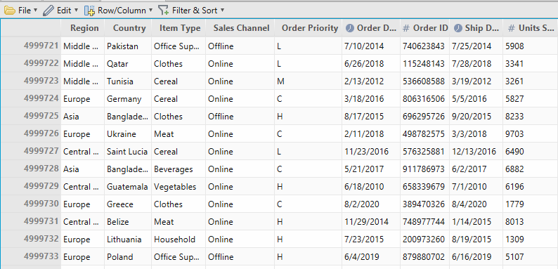 Free Large File CSV Editor