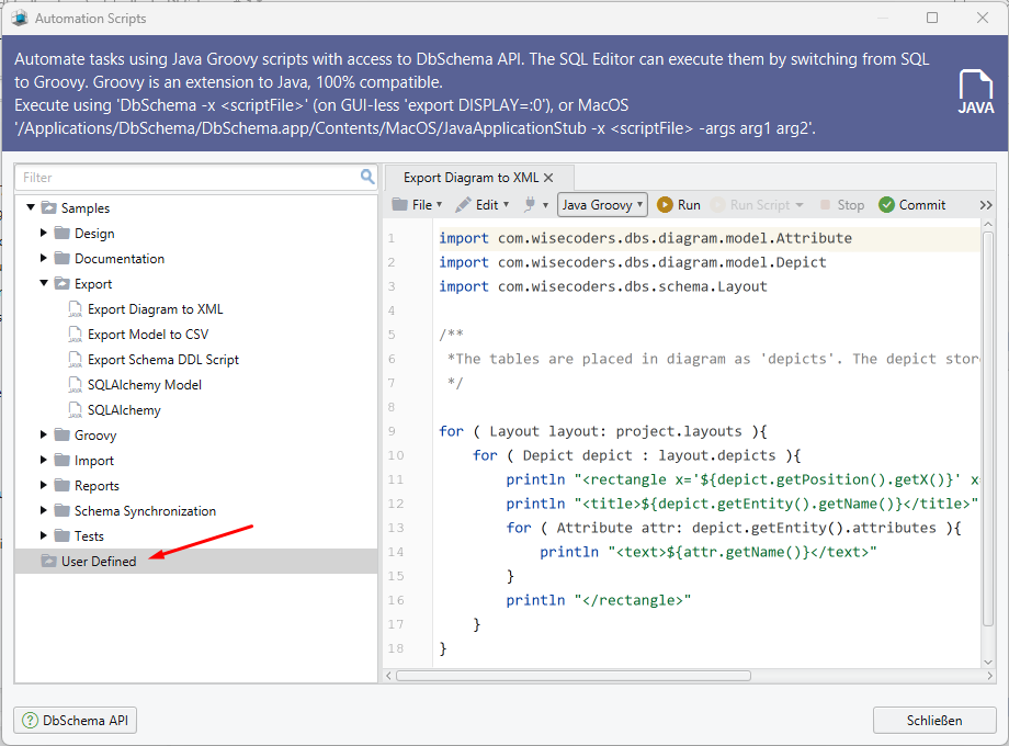 User Defined Automation Scripts