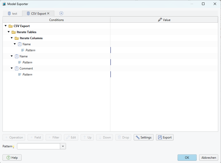 Export Model Dialog