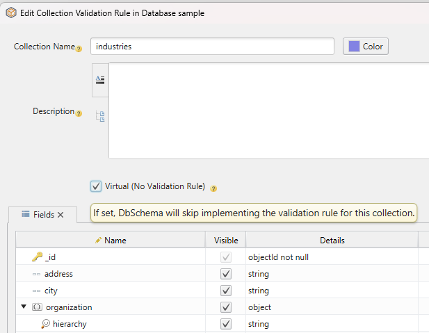 MongoDB skip implementing validation rules