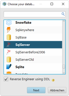 Reverse Engineer Using DDL